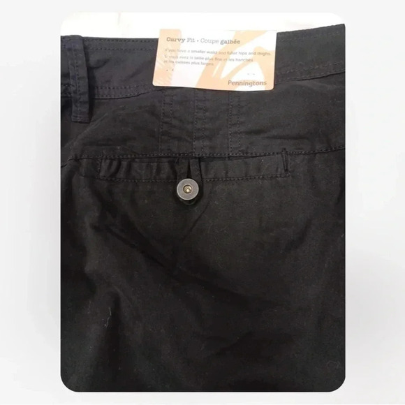 Penningtons Curvy Fit Black Straight Leg Stretchy Pants  Size 28 - Picture 10 of 10